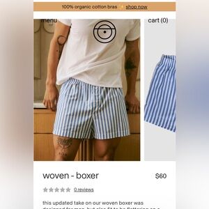 Oddobody Woven Stripe Boxer brief organic cotton
